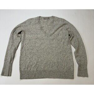 Everlane Womens Beige Cashmere Long Sleeve V-Neck Knit Pullover Sweater Small
